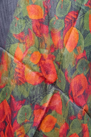 Olive Green Silk Dupatta with Abstract Digital Print Elegant Contemporary Design